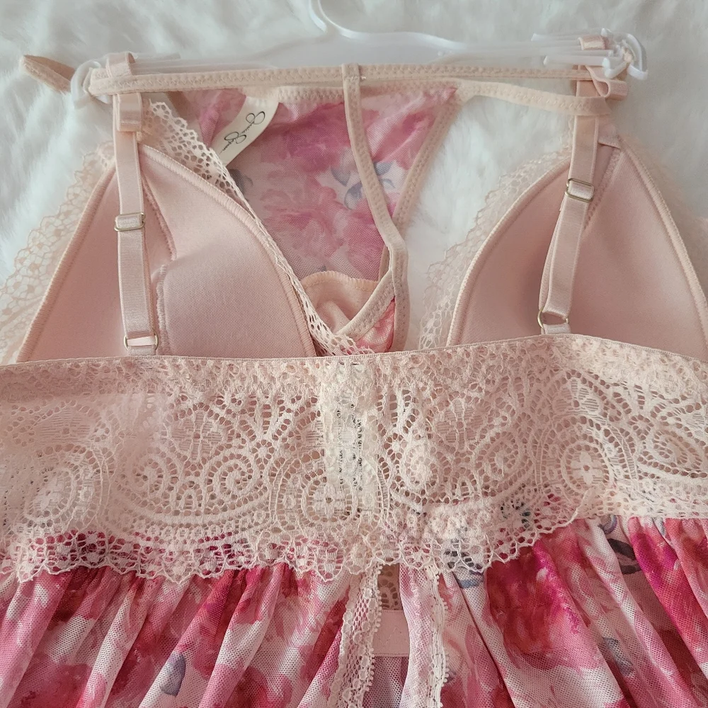 JESSICA SIMPSON BRAND NEW BABYDOLL AND THONG SET SIZE M - Picture 6 of 13
